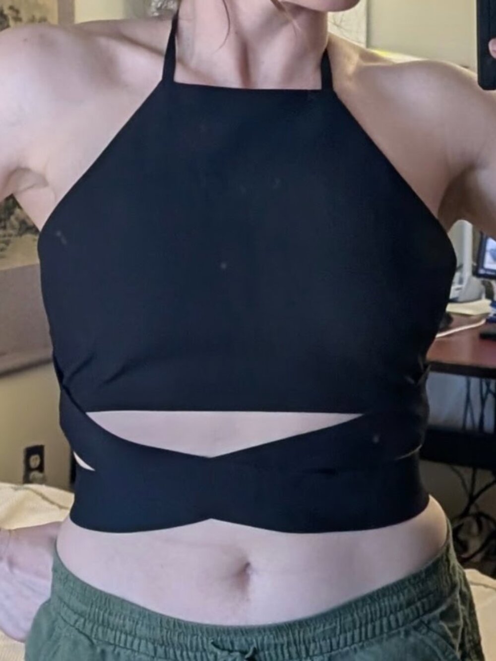 Black Strappy Going Out Top!
